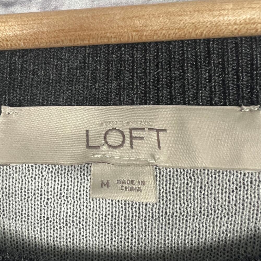 Loft Womens M Wool Holiday Christmas Cottagecore Fair Isle Reindeer Sweater Top - Picture 5 of 9
